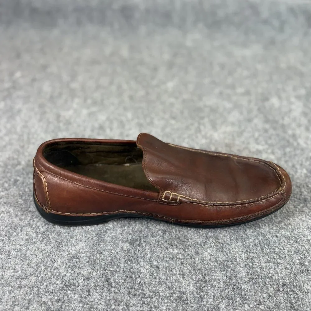 Rockport Shoes Mens 11.5M Brown Leather Driving Loafers Moccasins Preppy Classic